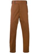 Ann Demeulemeester - Side Stripe Chinos - Men - Cotton - M, Brown, Cotton