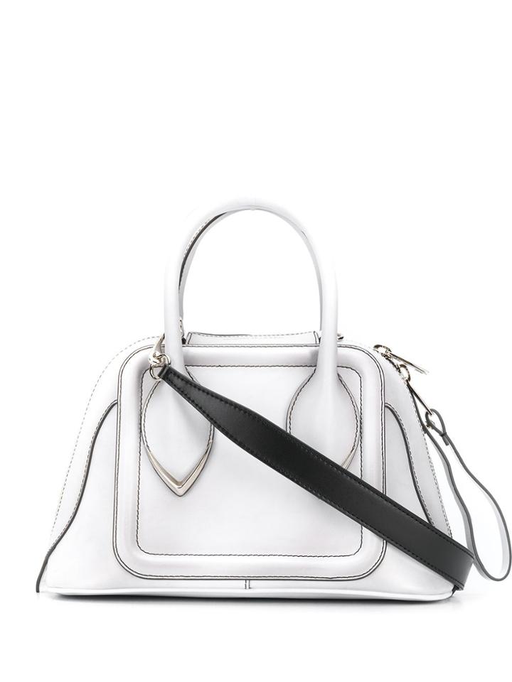 Alexander Mcqueen Structured Top Handle - White