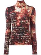 Jean Paul Gaultier Vintage Roll Neck Script Sweater - Black
