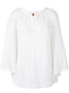 Missoni Drawstring Neck Knitted Blouse, Women's, Size: 38, White, Viscose