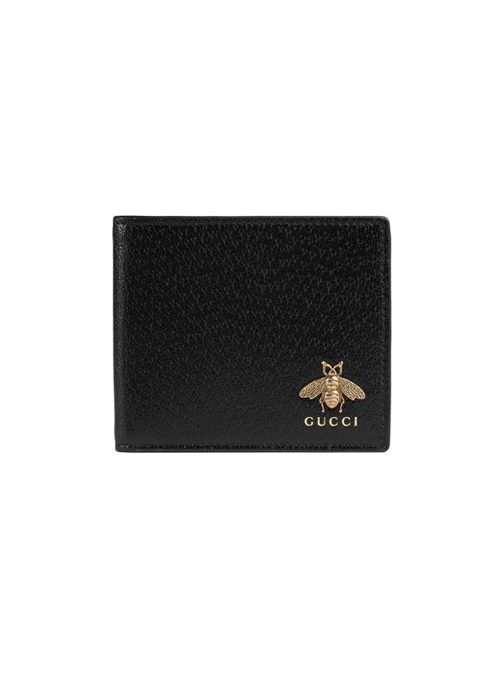 Gucci Animalier Leather Wallet - Black