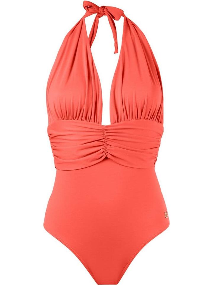 Brigitte Deep V-neck Swimsuit - Black