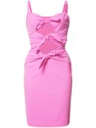 Moschino Cut-out Fitted Beach Dress - Pink & Purple