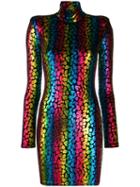 Faith Connexion Rainbow Print Dress - Black