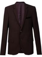 Lanvin Contrast Velvet Trim Blazer, Men's, Size: 48, Pink/purple, Cupro/viscose/wool