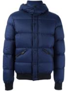 Armani Jeans Zip Pocket Down Jacket, Men's, Size: 52, Blue, Polyester/spandex/elastane/polyamide/feather Down
