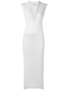Iro Daisy Lace-up Dress, Women's, Size: Xs, Grey, Linen/flax