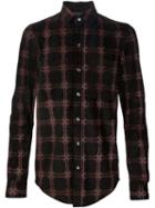 Amiri Suede Checked Shirt