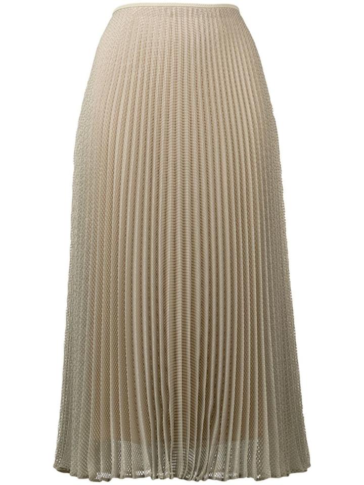 Fendi Pleated Textured Skirt - Green