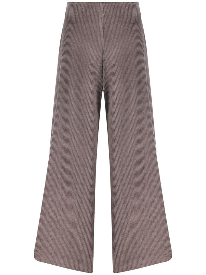Stefano Mortari Corduroy Palazzo Trousers - Brown