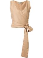 Egrey Tie Fastening Top, Women's, Size: 36, Nude/neutrals, Linen/flax/polyester/viscose
