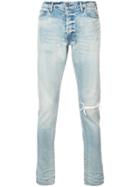 John Elliott Distressed Slim-fit Jeans - Blue