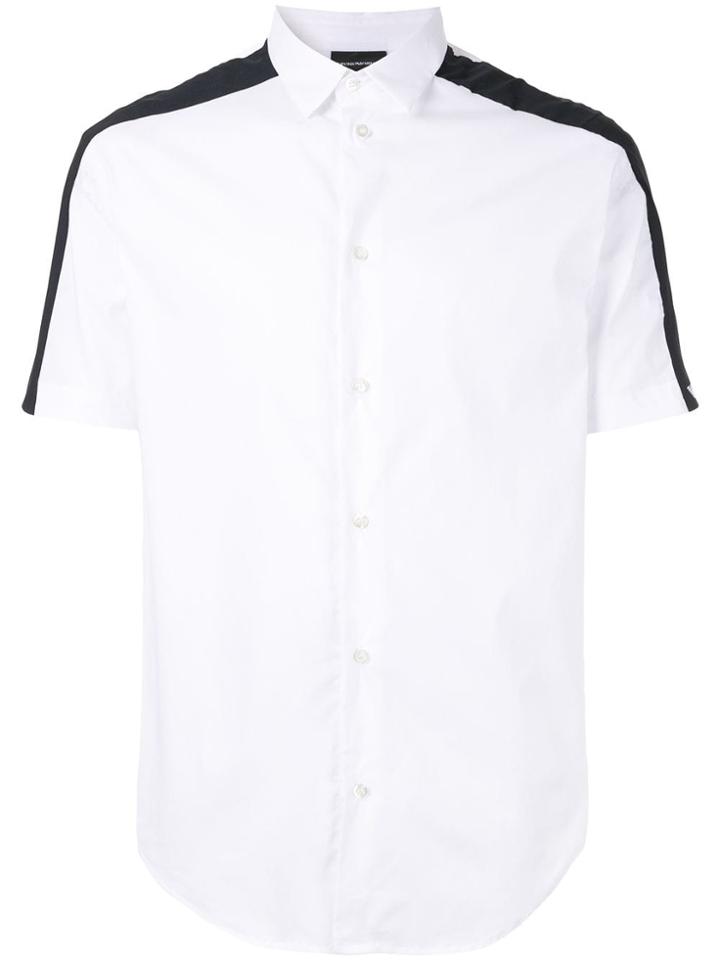 Emporio Armani Branded Stripe Shirt - White