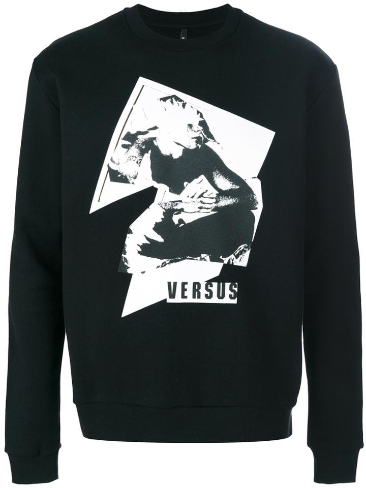 Versus Graphic Print Sweatshirt - Black