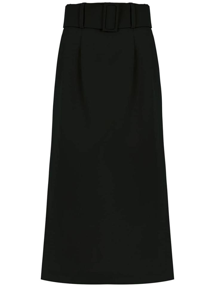 Egrey Belted Midi Skirt - Black