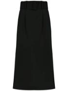 Egrey Belted Midi Skirt - Black