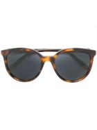 Cartier Round Frame Tortoiseshell Sunglasses - Brown