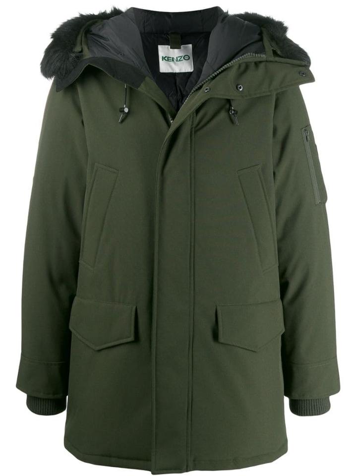 Kenzo Padded Parka Coat - Green