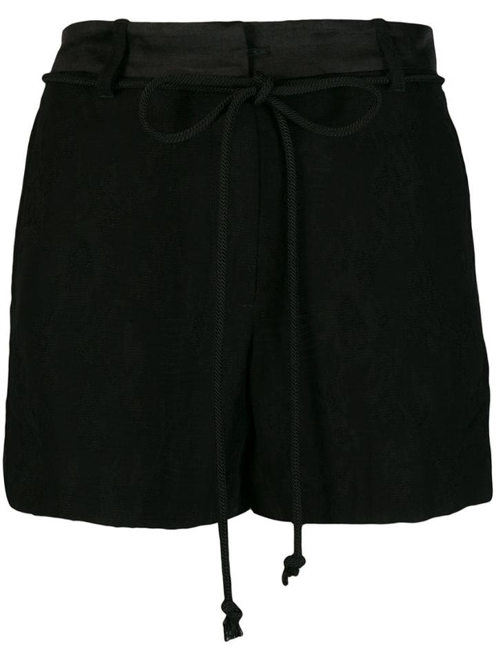 Ann Demeulemeester Jacquard Shorts - Black