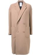 Mr. Gentleman Mr. Gentleman X Cityshop 'chester' Coat, Women's, Nude/neutrals, Nylon/cupro/wool