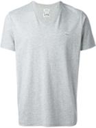 Diesel V-neck T-shirt, Men's, Size: Small, Grey, Cotton