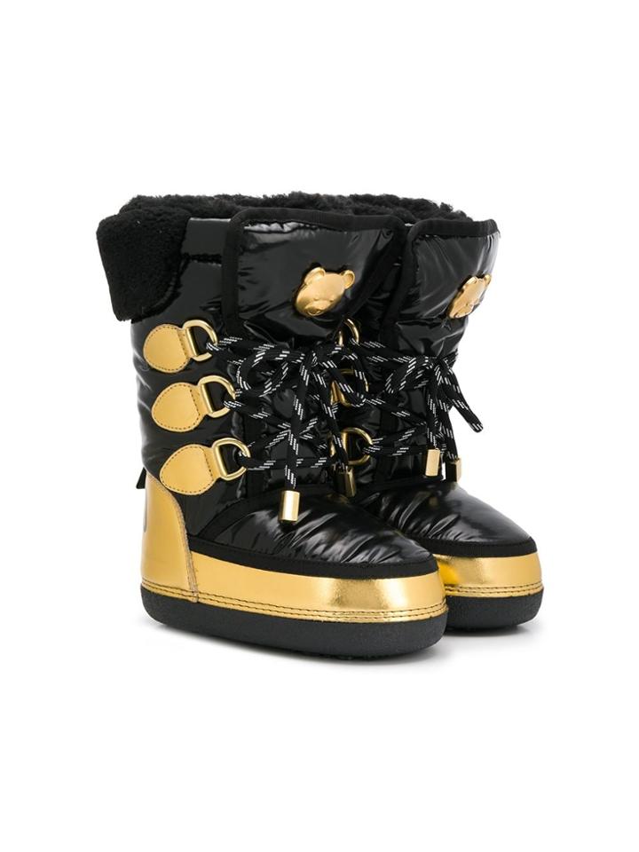 Moschino Kids Teen Lace-up Snow Boots - Black