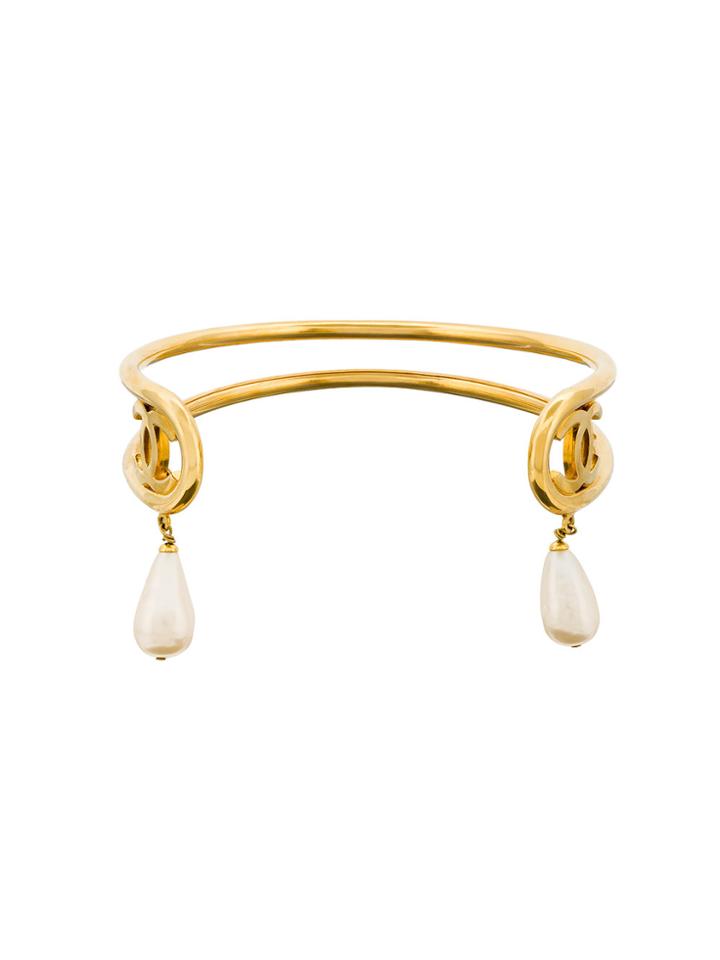 Chanel Vintage Drop Torque Necklace - Metallic