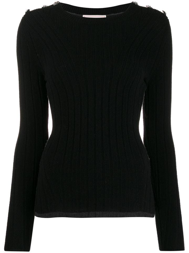 Alexander Mcqueen Knitted Slim-fit Jumper - Black