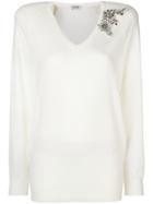 Liu Jo V-neck Knitted Top - White