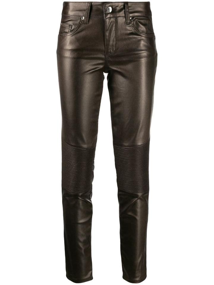 Liu Jo Faux-leather Skinny Trousers - Brown