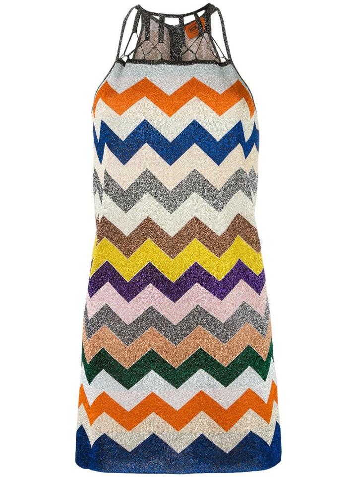Missoni Zigzag Knit Dress, Women's, Size: 38, Polyester/rayon/viscose