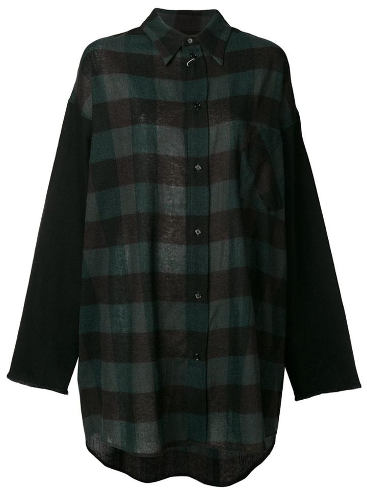 Mm6 Maison Margiela Long-sleeve Check Shirt - Green