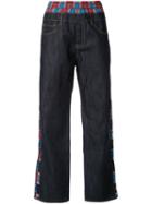Koché Crazy Check Print Trousers - Blue