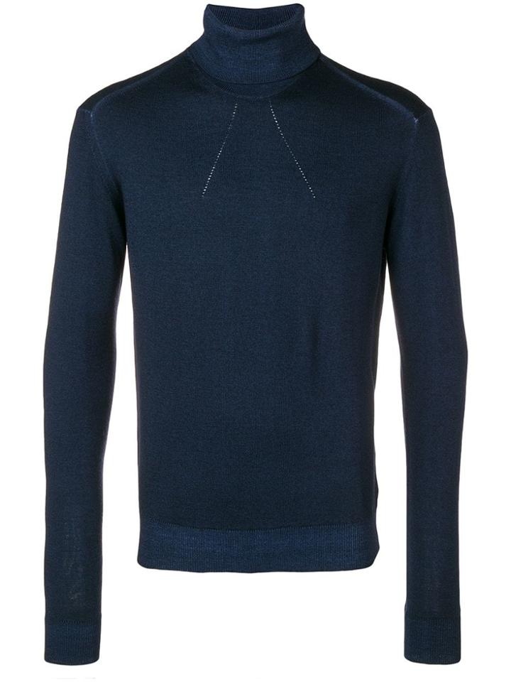 Entre Amis Roll Neck Sweater - Blue
