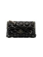 Valentino Black Medium Candy Studded Leather Shoulder Bag