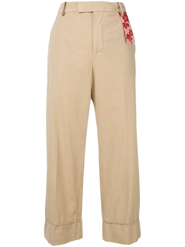 The Gigi Irma High Waist Cropped Trousers - Nude & Neutrals