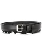 Peter Jensen Pleat Belt, Women's, Size: Large, Black, Leather