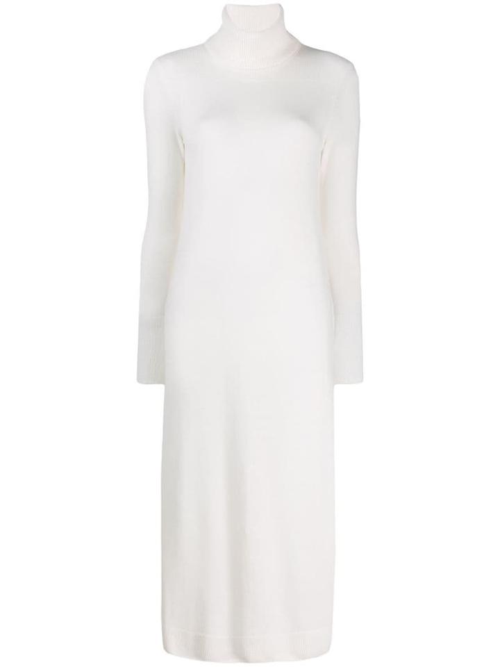 Loro Piana Knitted Midi Dress - White