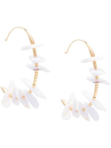 Peter Pilotto Stone Hoop Earrings - Grey