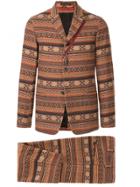Yohji Yamamoto Vintage Patterned Two Piece Suit - Brown