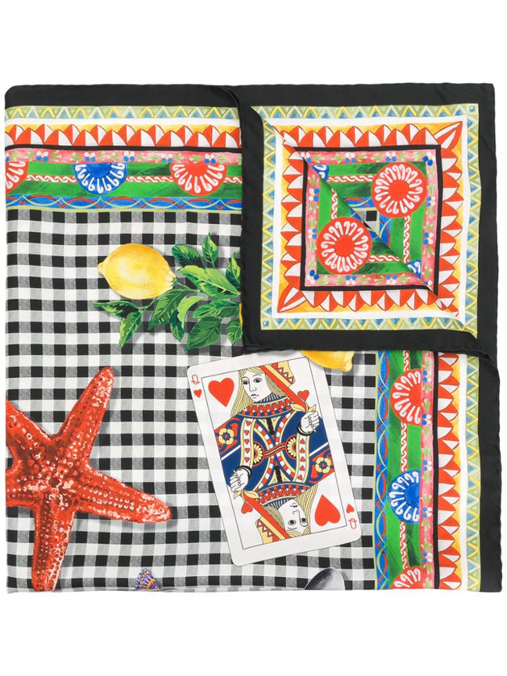 Dolce & Gabbana Multi Print Neck Scarf - Multicolour