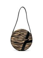Manu Atelier Tiger Print Shoulder Bag - Brown