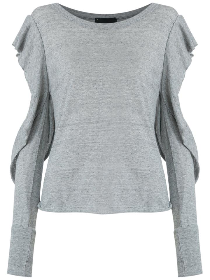 Andrea Bogosian - Cut Out Details Top - Women - Cotton - M, Grey, Cotton