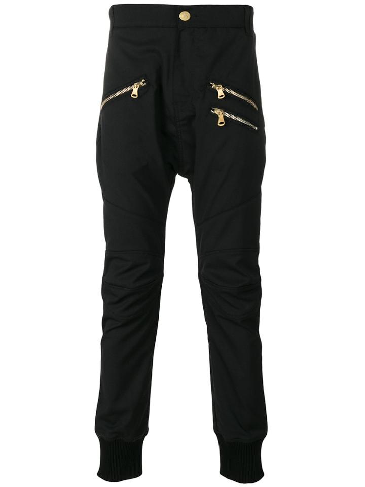 Pierre Balmain Biker Track Pants - Black