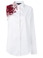 Filles A Papa Crash Embellished Asymmetric Shirt, Women's, Size: 1, White, Cotton/spandex/elastane