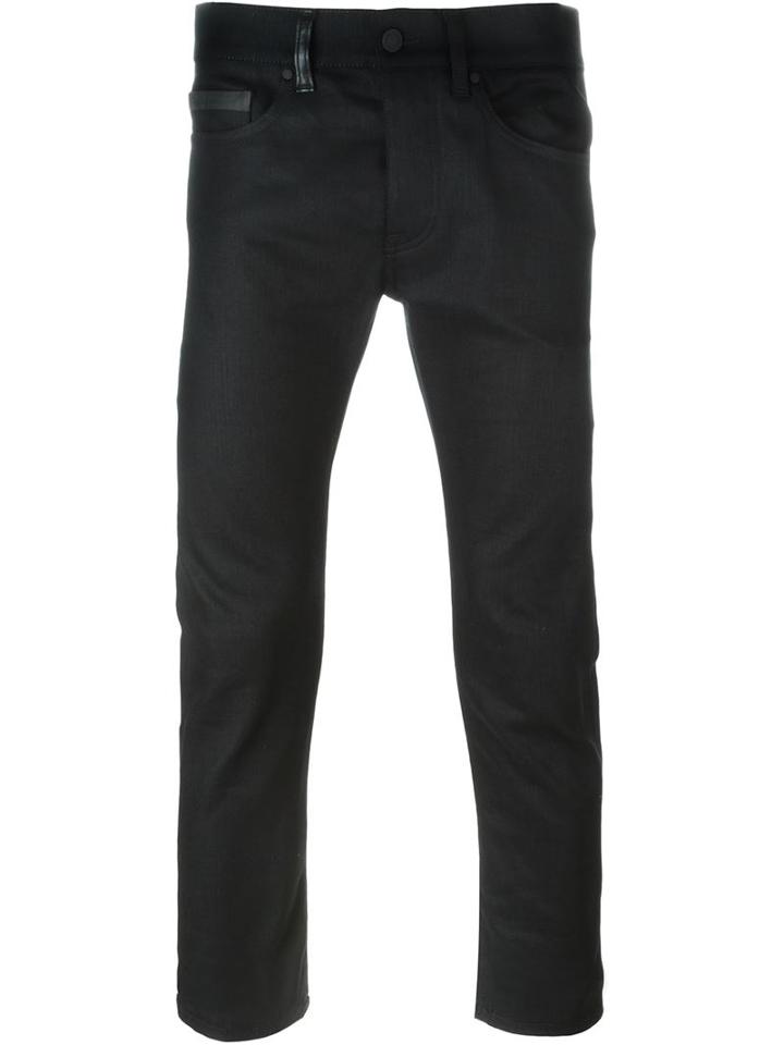 Marcelo Burlon County Of Milan Slim Fit Jeans, Men's, Size: 32, Black, Cotton/polyurethane