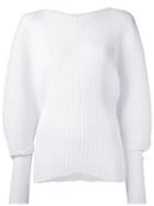 Jil Sander - 'call' Pleated Top - Women - Polyester - 32, White, Polyester