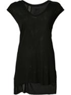 Thom Krom Handkerchief Hem T-shirt, Women's, Size: Small, Black, Linen/flax/viscose