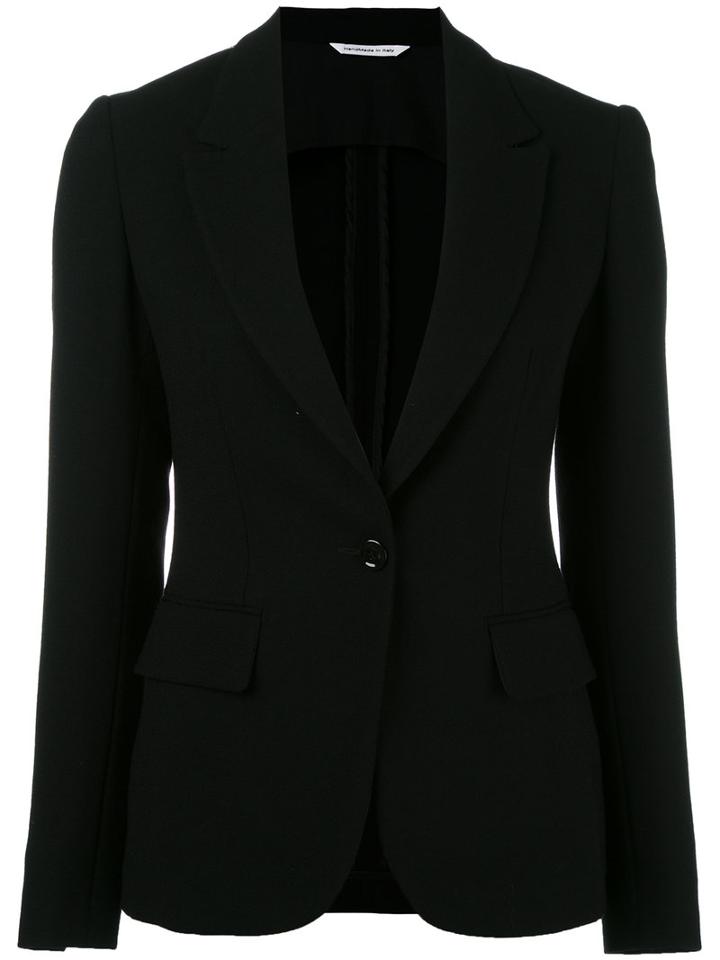 Tonello - Single Button Blazer - Women - Polyester/cupro/viscose - 40, Black, Polyester/cupro/viscose