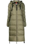 Parajumpers Padded Hooded Midi Coat - Green